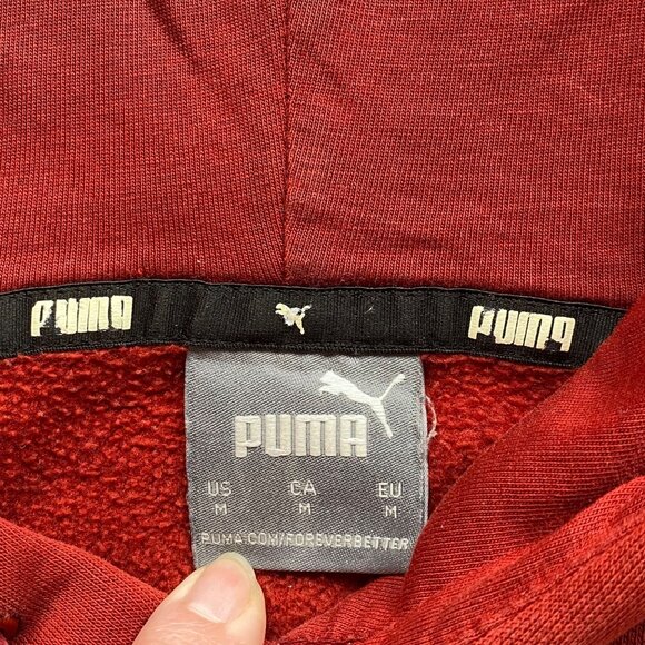 Puma Hoodie Mens Medium Red Pullover Sweater Outdoor‎ Athletic Wear Causal - Picture 2 of 10